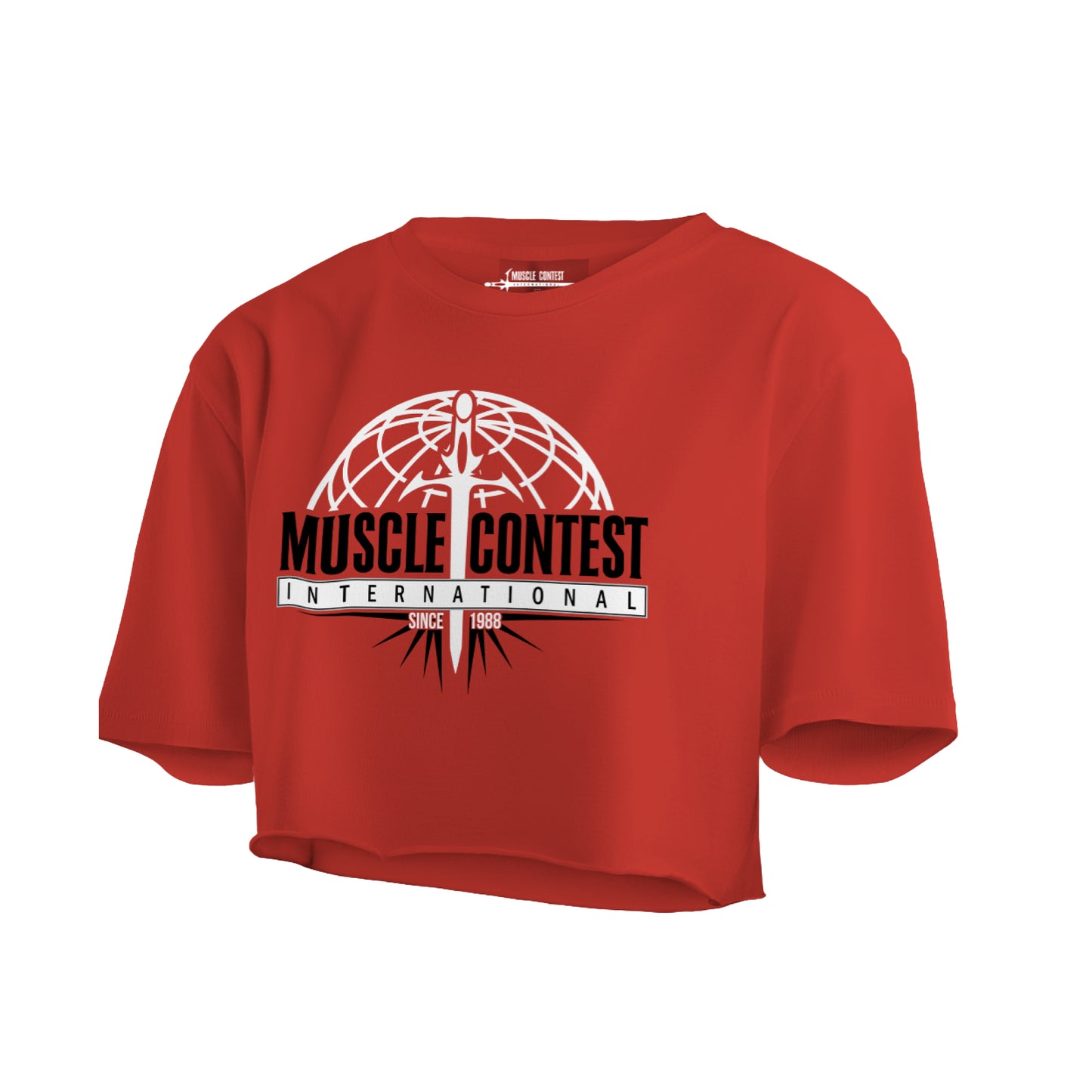 Muscle Contest Red Crop Top